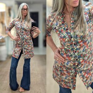 Liberty Art Button Down Mini Dress